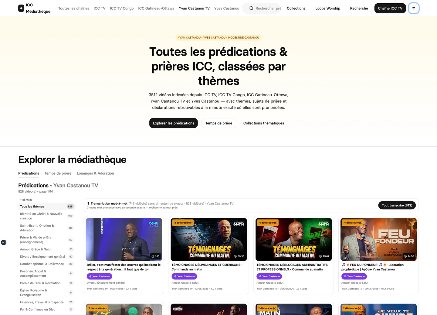 ICC media library — Sermons — yvan castanou
