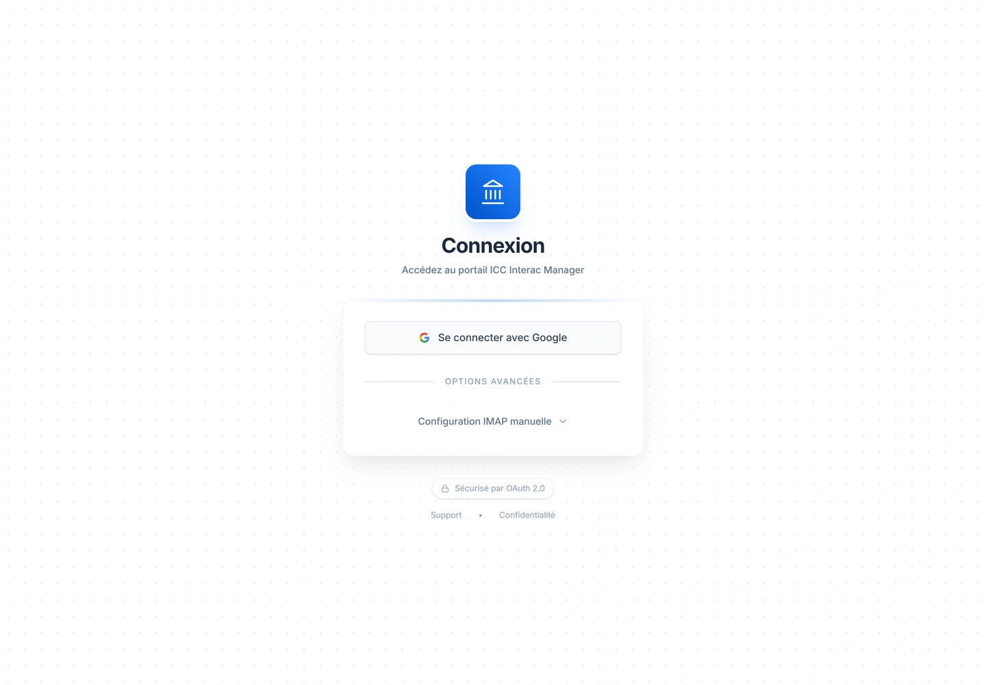Interac Manager — Sign in