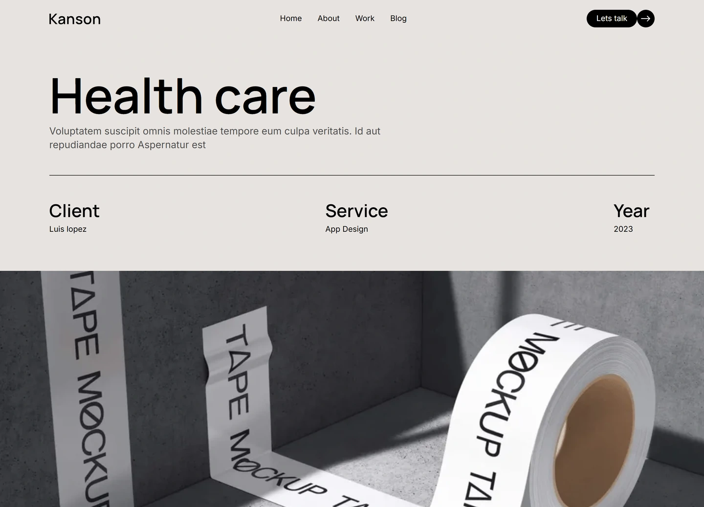 Kanson agency website — Project / eligendi incidunt soluta nulla