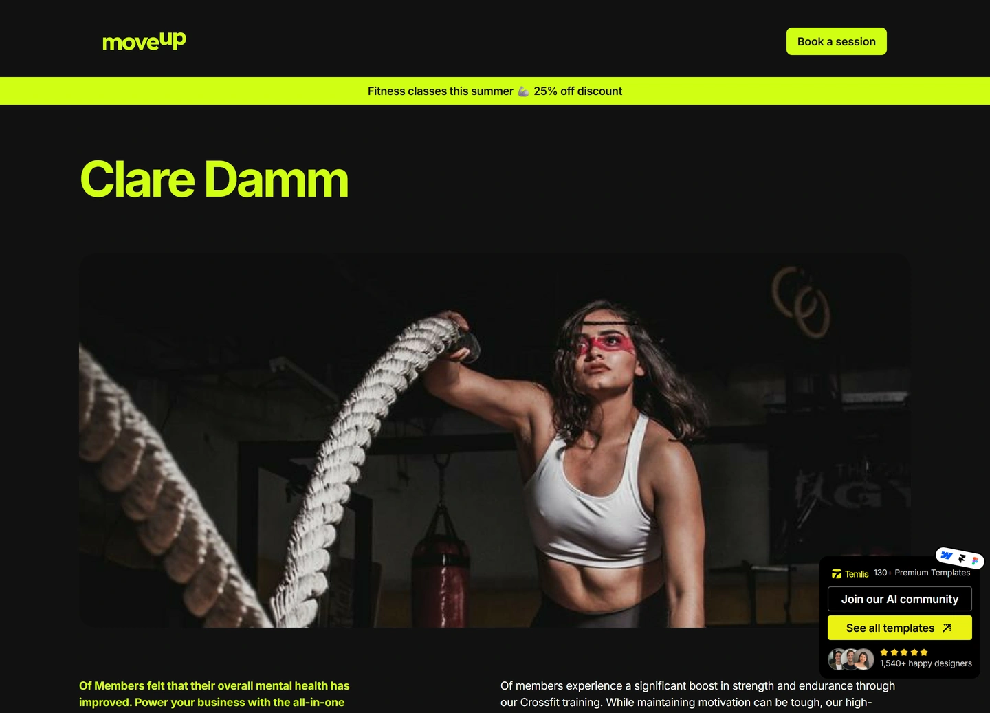 Move website — Trainer / clare damm
