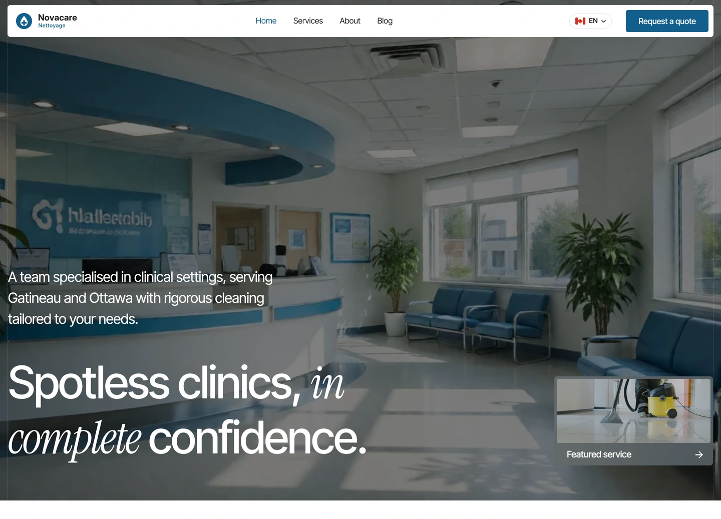 Novacare website — En