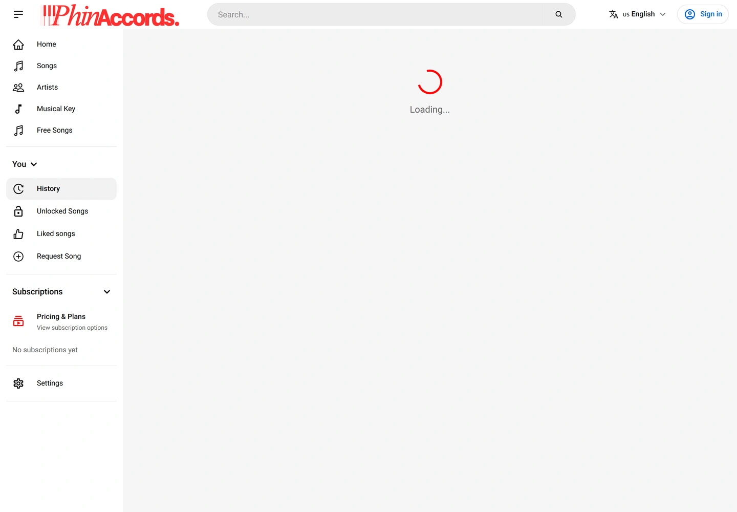 PhinAccords website — App — history
