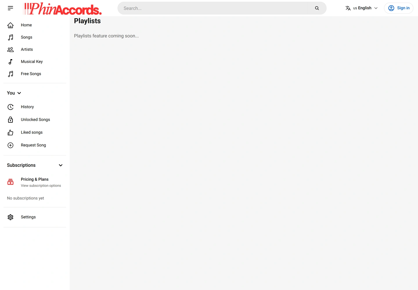 PhinAccords website — App — playlists