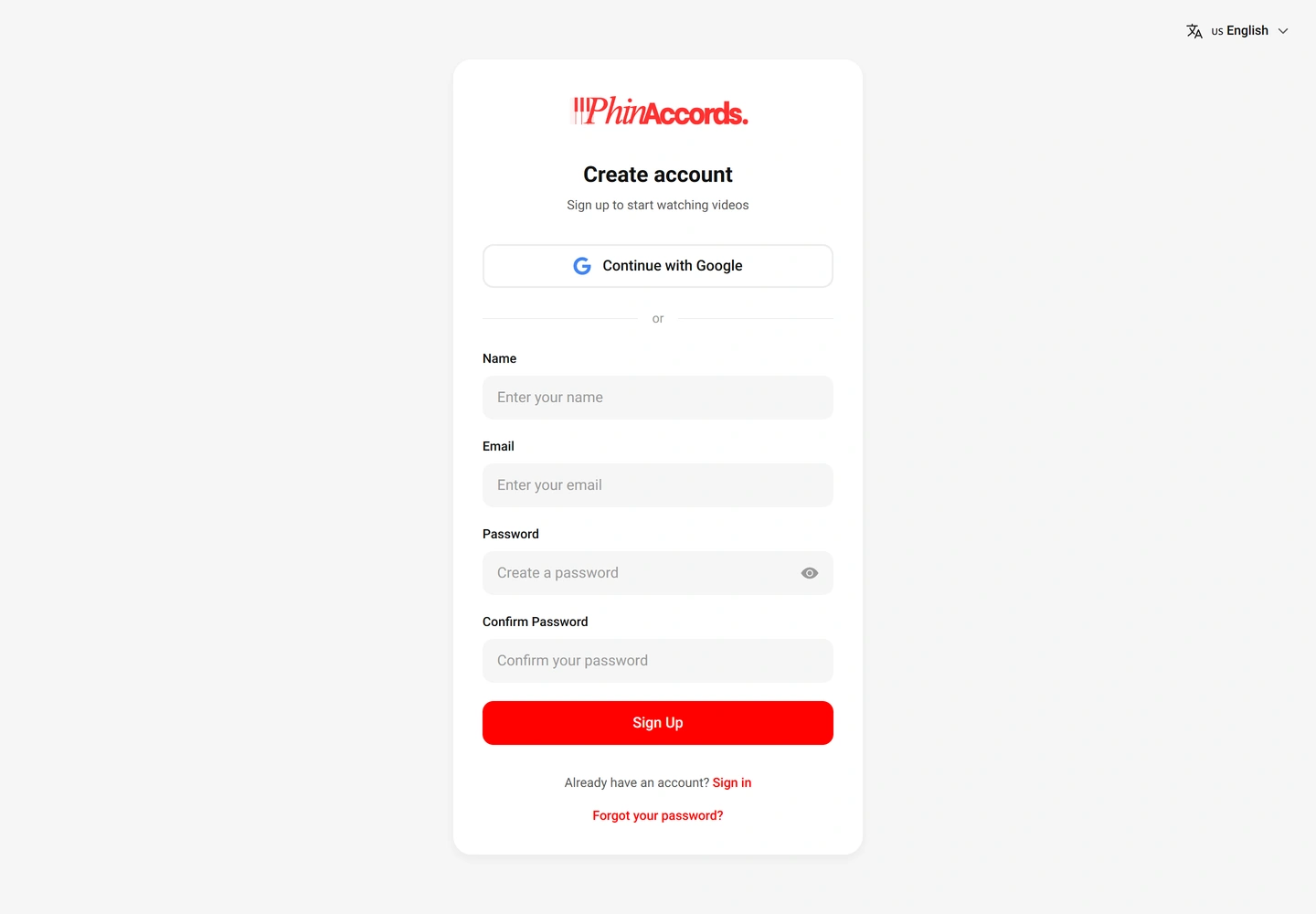 PhinAccords website — App — register