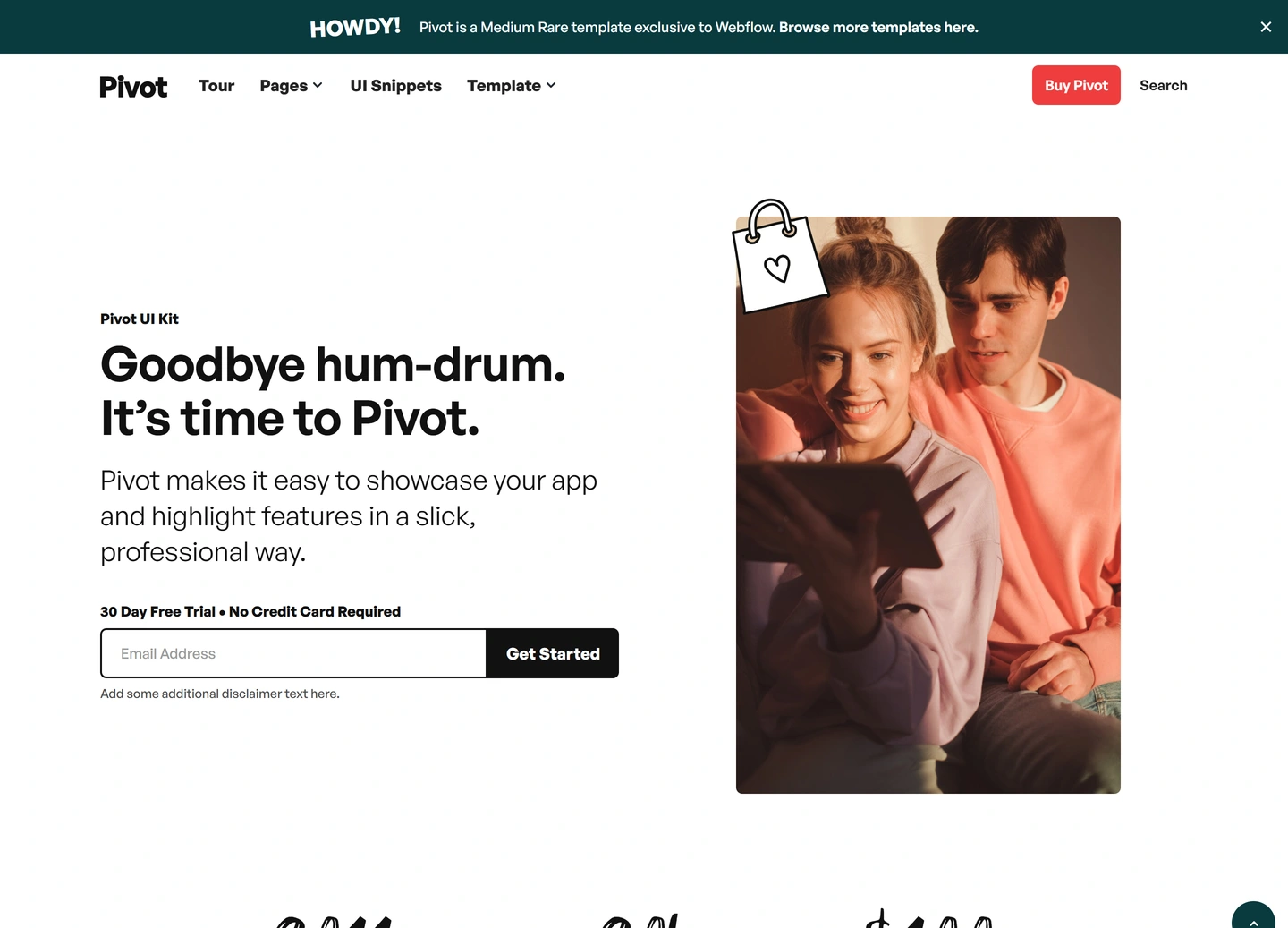 Pivot website — Product tours / product tour 1