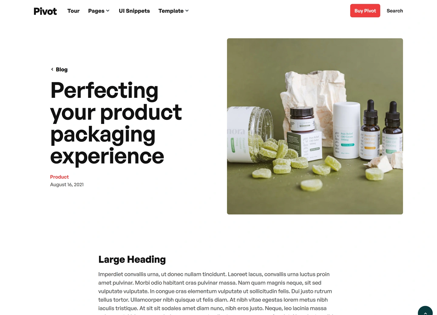 Pivot website — Post / perfecting your product packaging experience