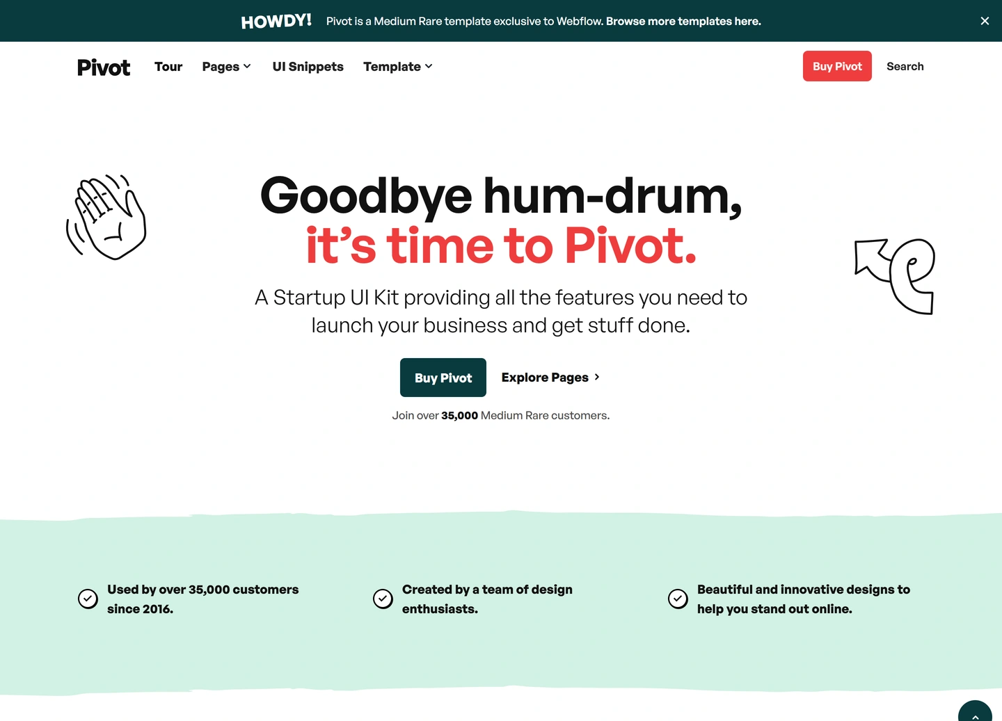 Pivot website — Pivot - webflow html website template