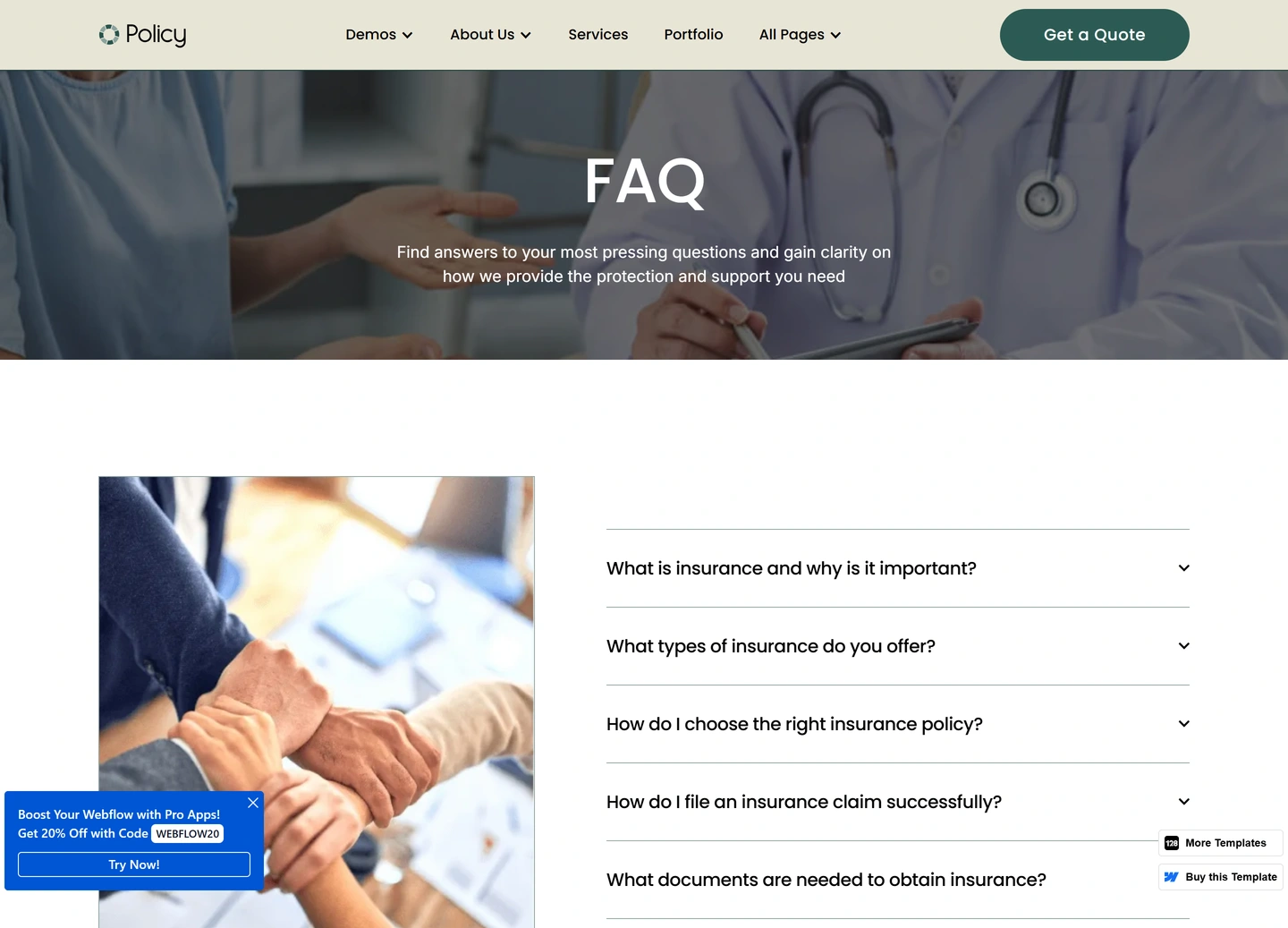 Policy website — Faq