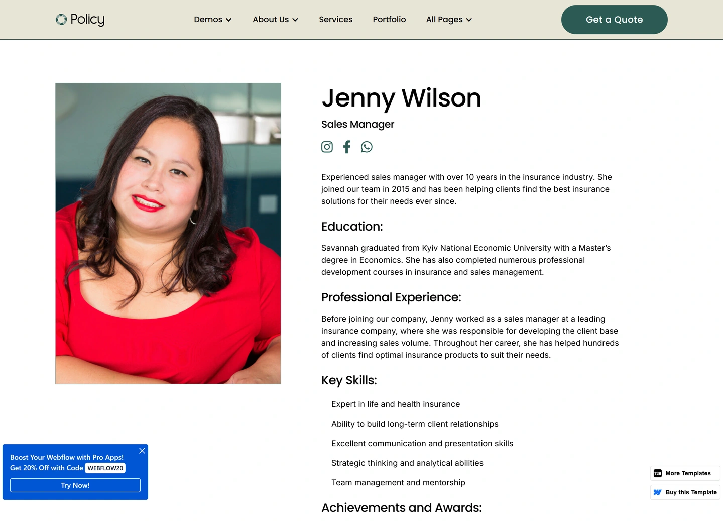Policy website — Team / jenny wilson