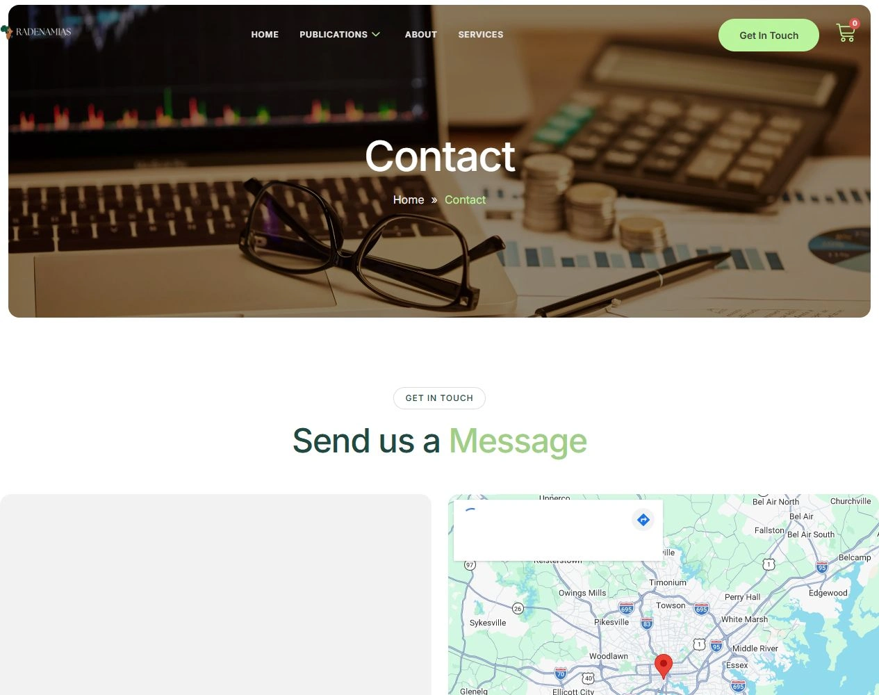 Radenamias website — Contact