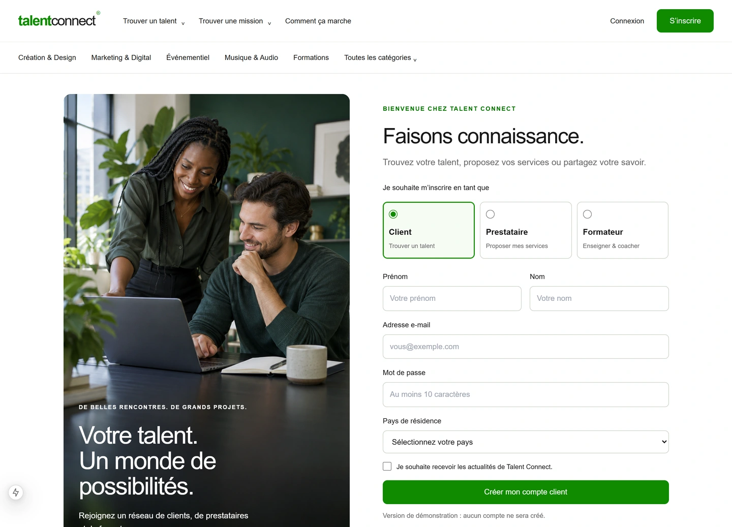 TalentConnect — Devenir talent