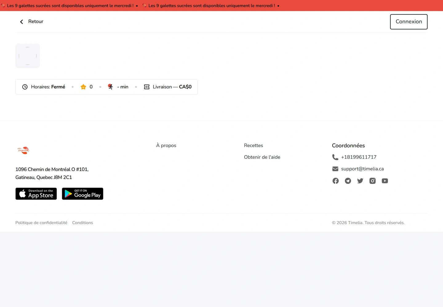Timelia ordering platform — About