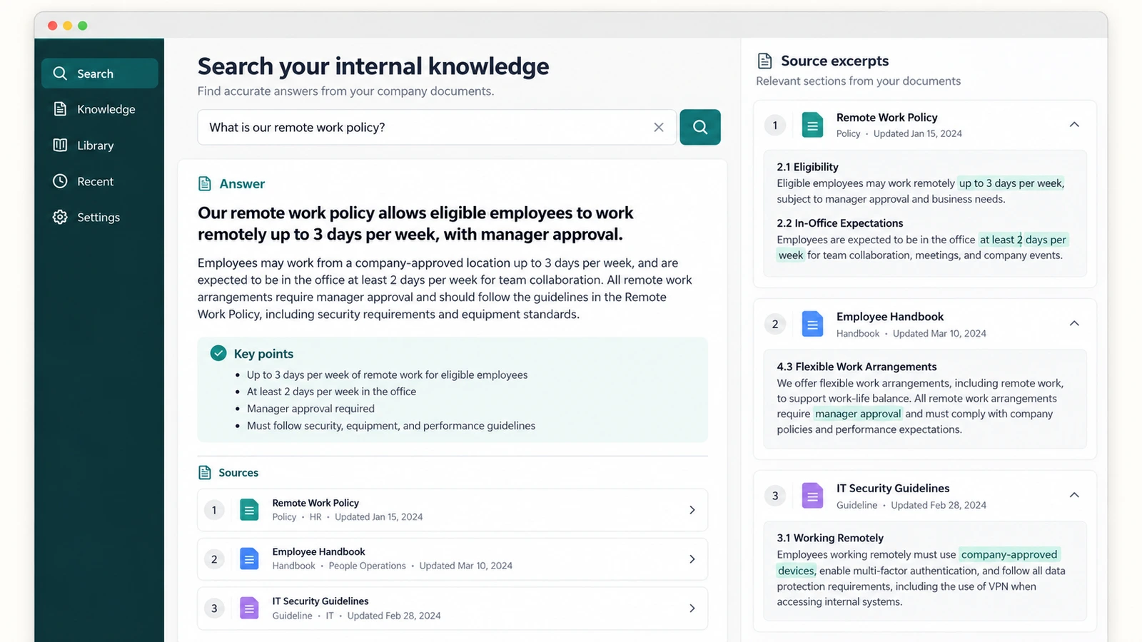 AI search — illustrative service example