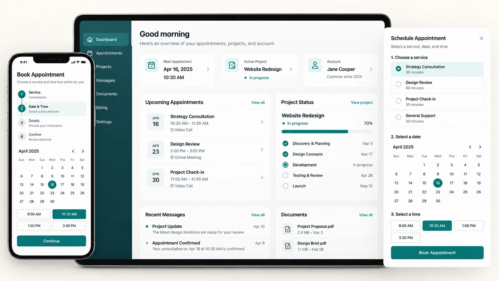 Web apps — illustrative service example